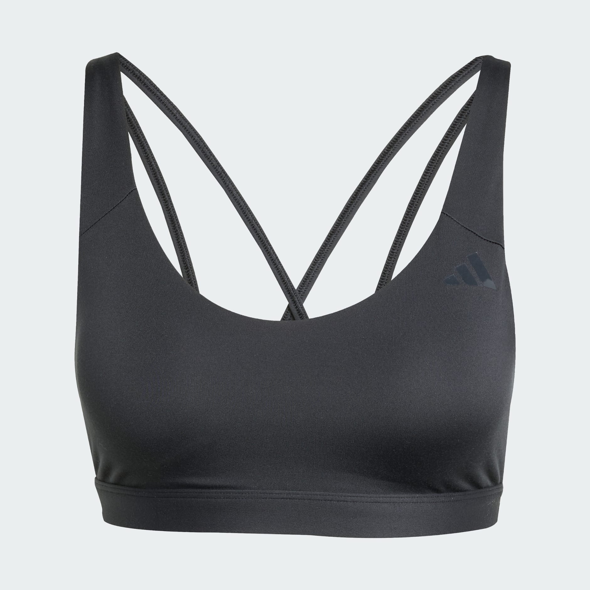 ADIDAS WOMEN'S ALL ME ESSENTIALS MEDIUM SUPPORT BLACK BRA