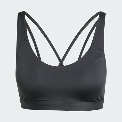 ADIDAS WOMEN'S ALL ME ESSENTIALS MEDIUM SUPPORT BLACK BRA