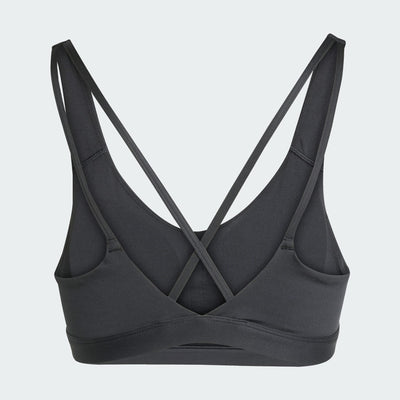 ADIDAS WOMEN'S ALL ME ESSENTIALS MEDIUM SUPPORT BLACK BRA