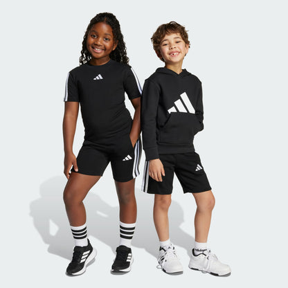 Adidas Kid's Essentials 3-Stripes French Terry Black Short