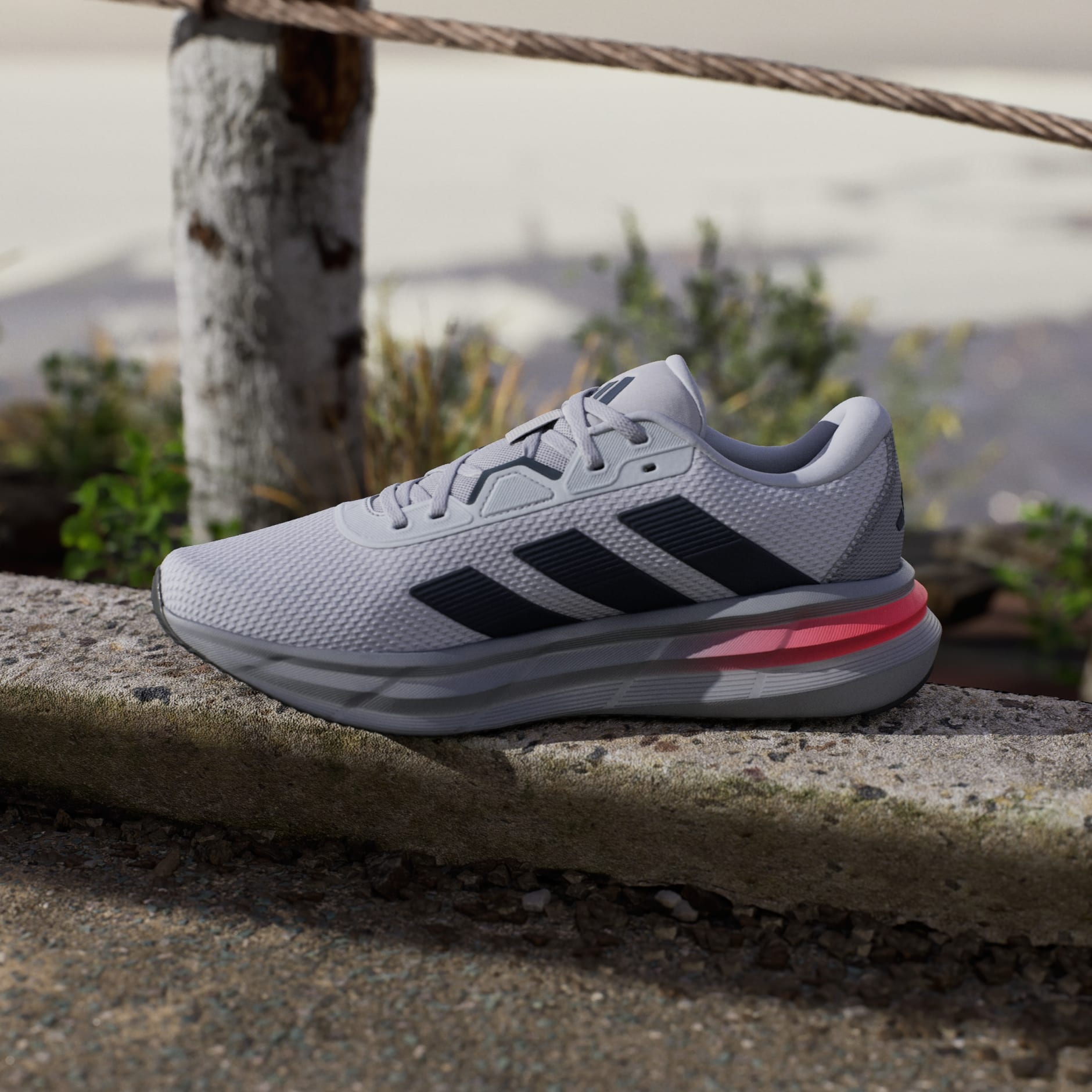 Adidas Men's Galaxy 7 Grey/Red Running Shoes