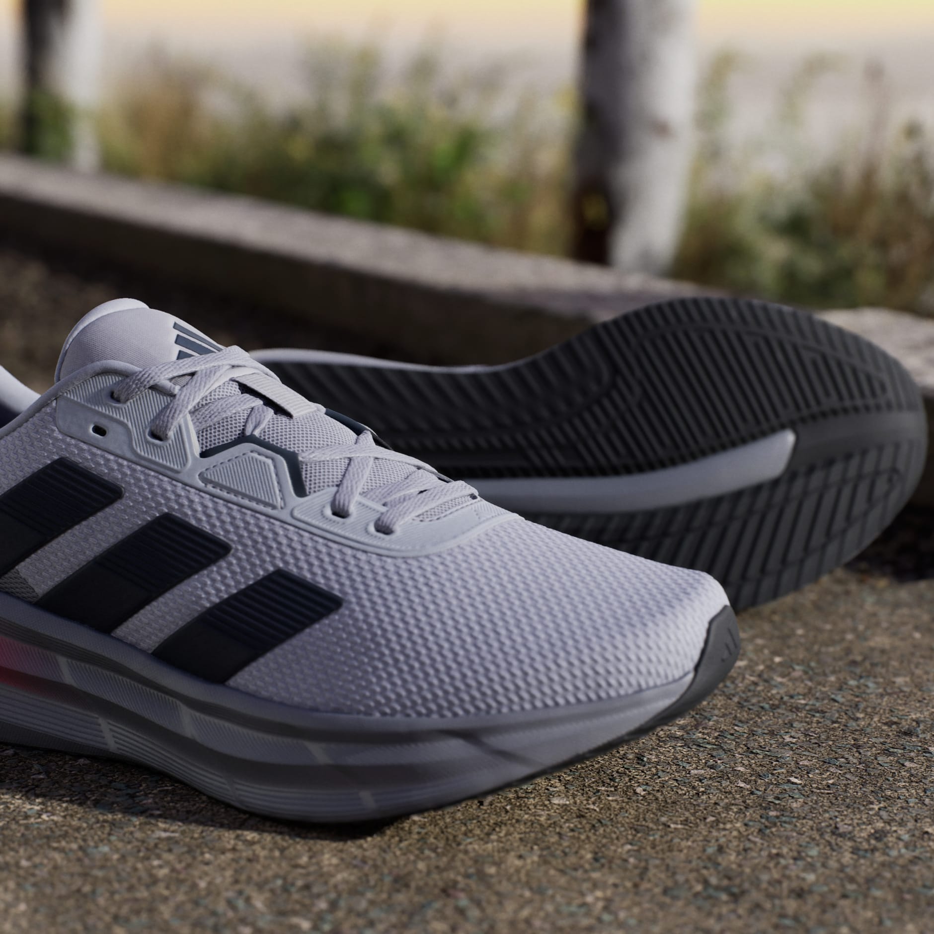 Adidas Men's Galaxy 7 Grey/Red Running Shoes