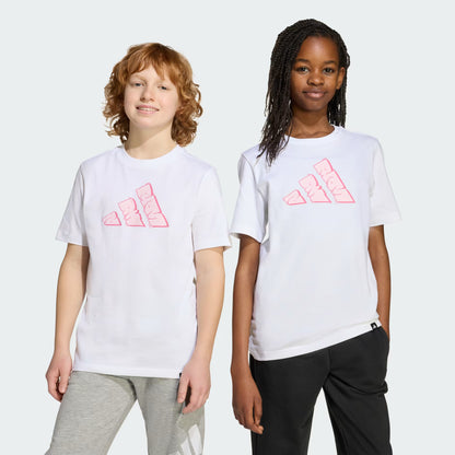 Adidas Kid's Graffiti Graphic White Tee