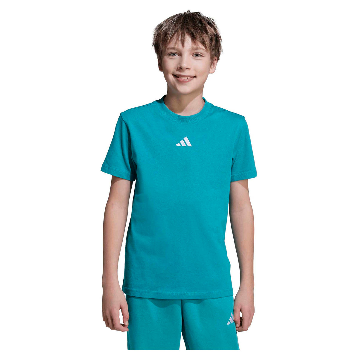 Adidas Kid's Small Logo Green Tee