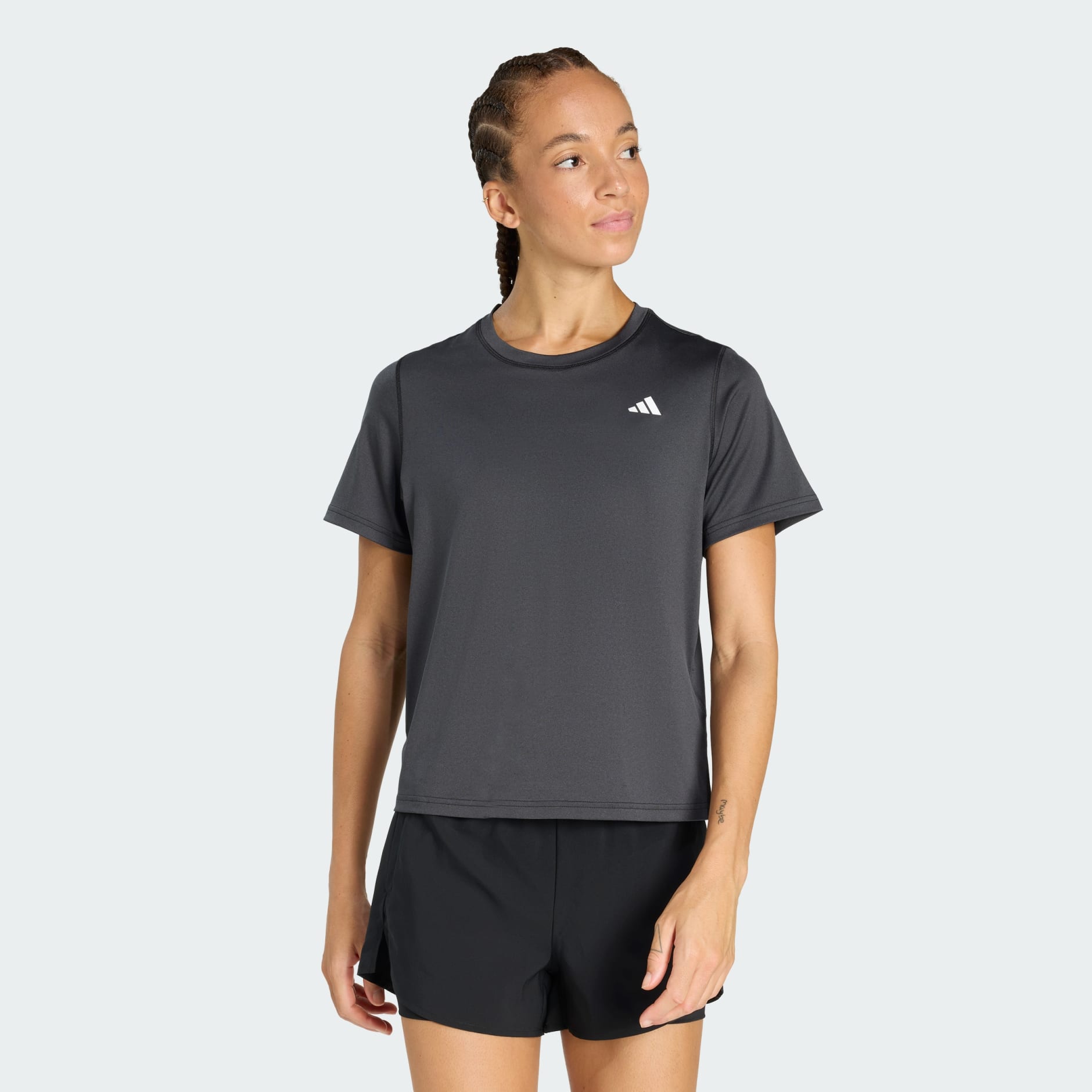 Adidas Women's Workout Essentials Crew Neck Black Tee