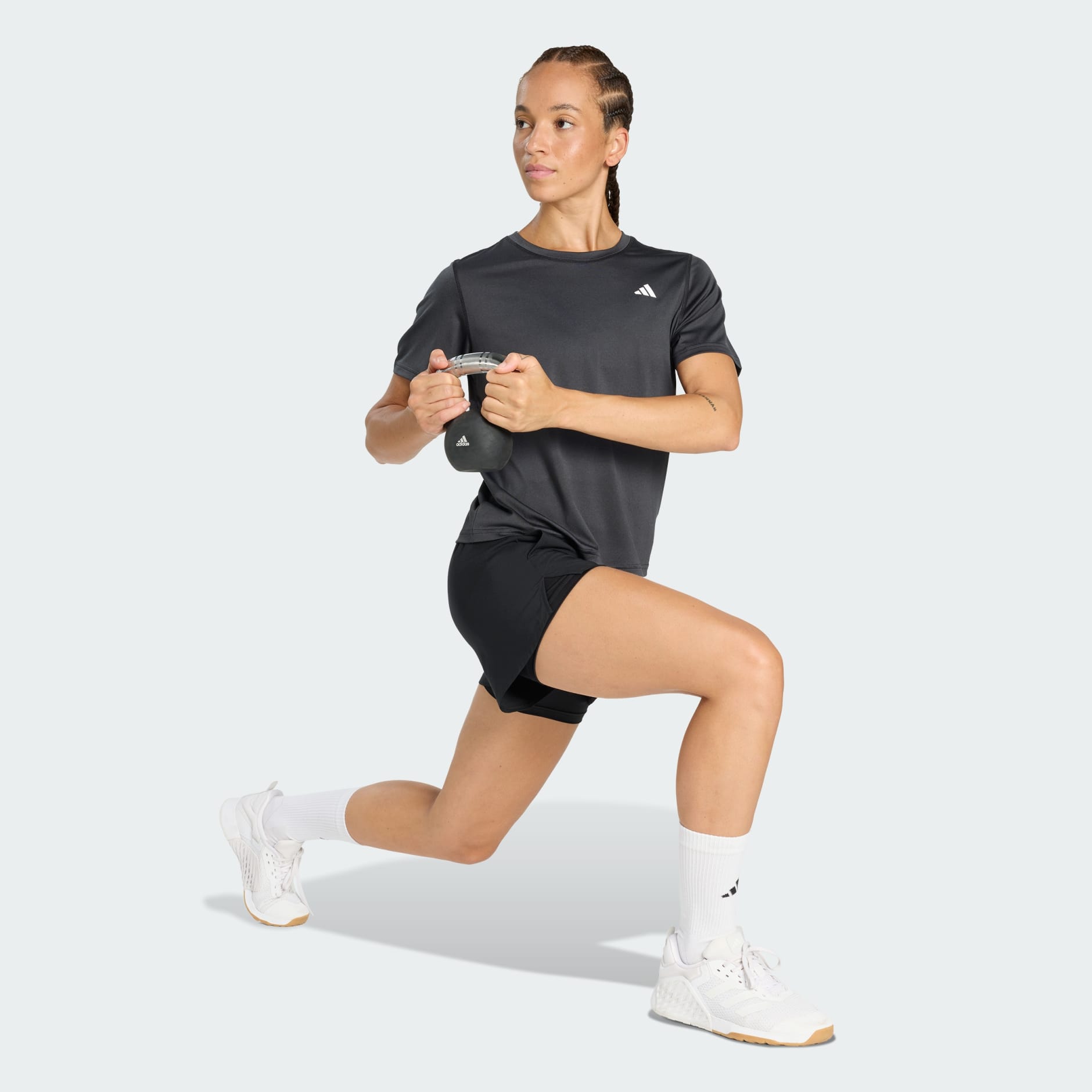 Adidas Women's Workout Essentials Crew Neck Black Tee