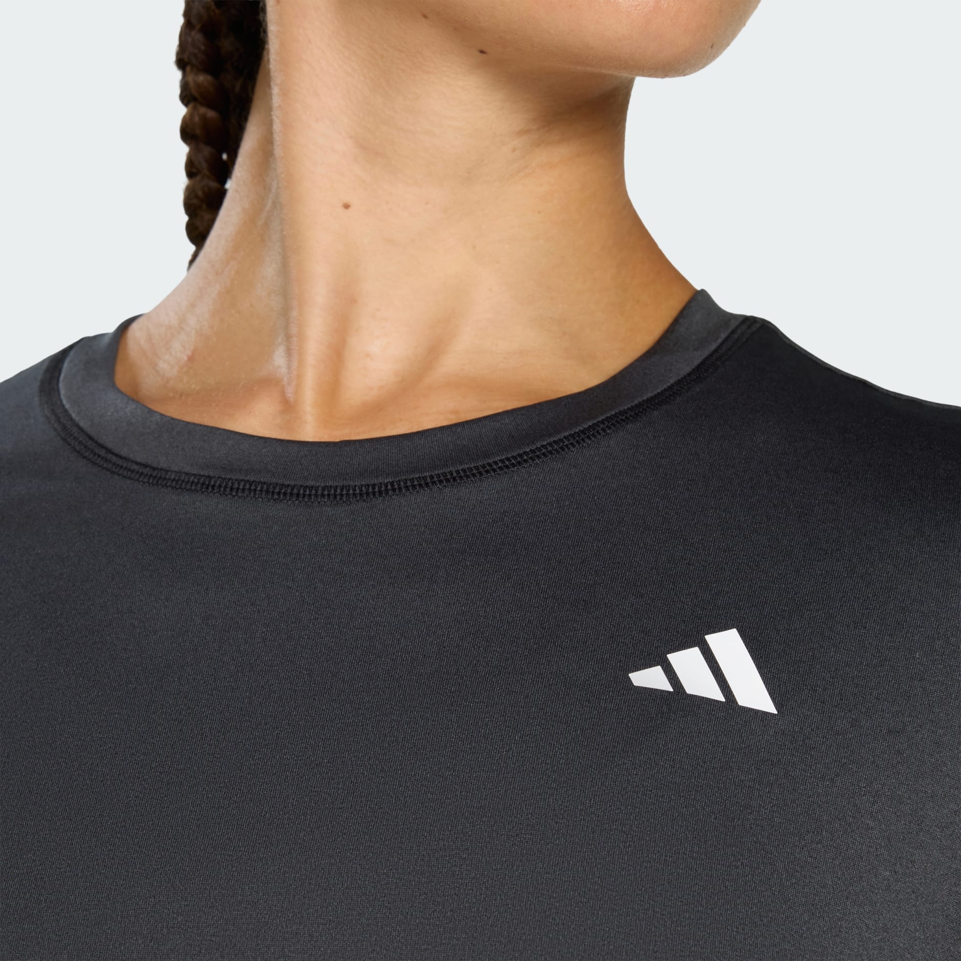 Adidas Women's Workout Essentials Crew Neck Black Tee