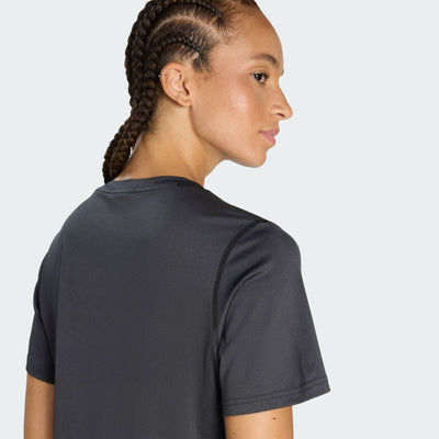 Adidas Women's Workout Essentials Crew Neck Black Tee