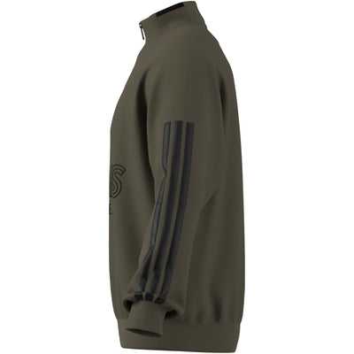 ADIDAS MEN'S HOUSE OF TIRO FLEECE OLIVE QUARTER ZIP