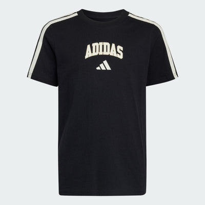 ADIDAS KID'S COLLEGIATE GRAPHIC BLACK TEE