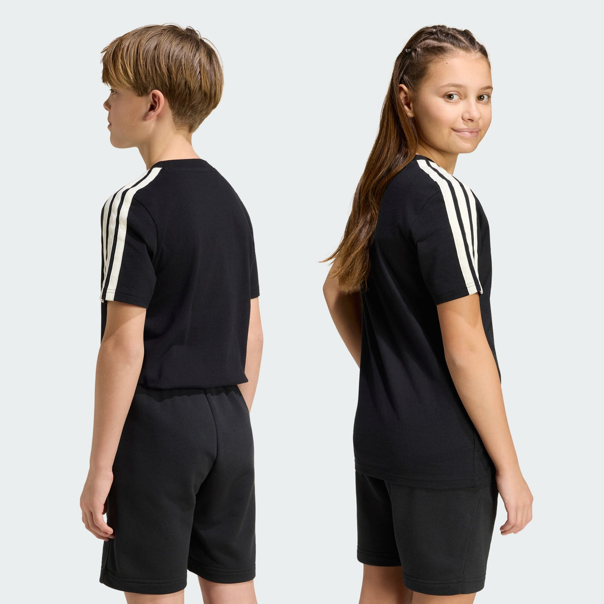 ADIDAS KID'S COLLEGIATE GRAPHIC BLACK TEE