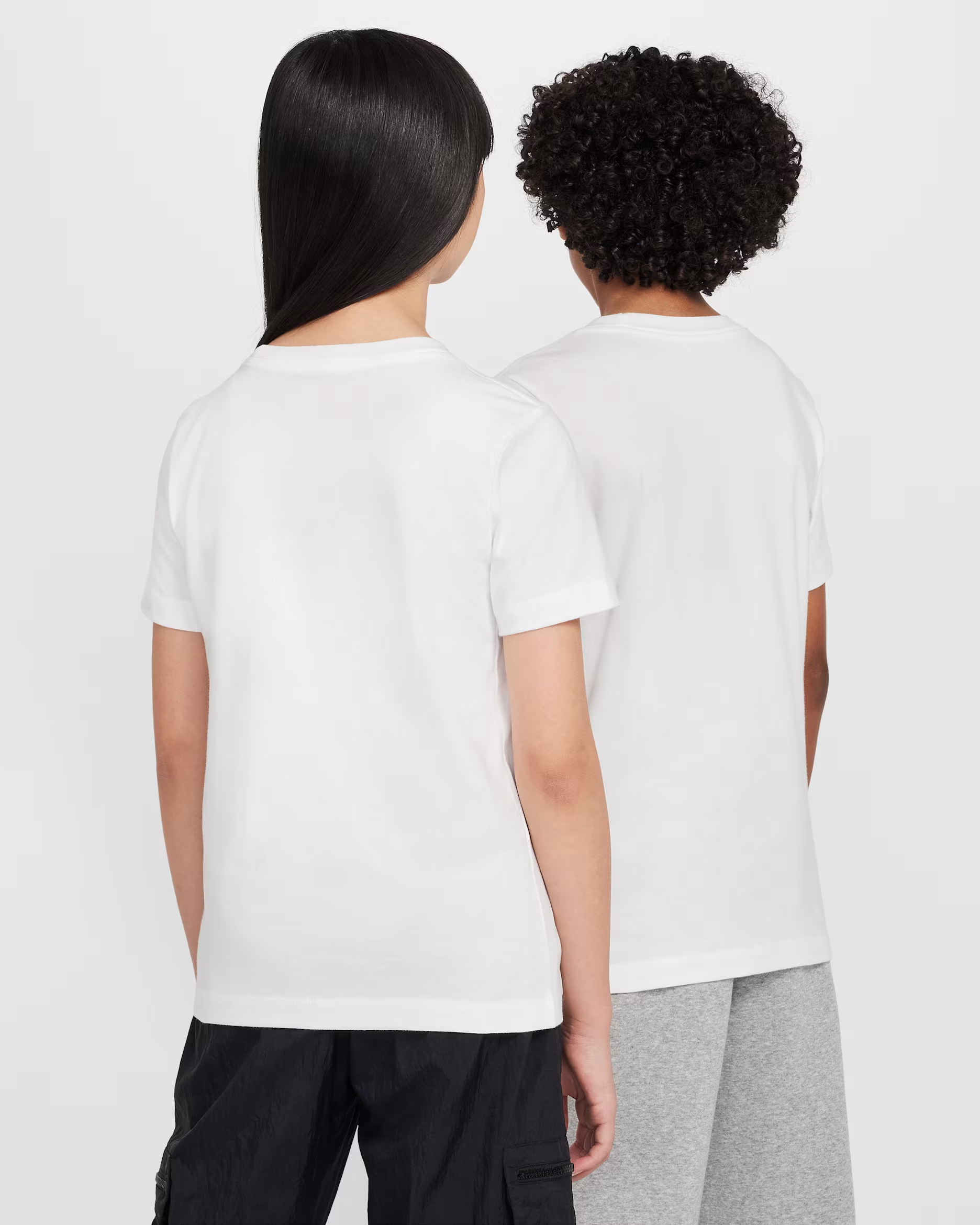 Nike Junior Embroided Futura Logo White Tee