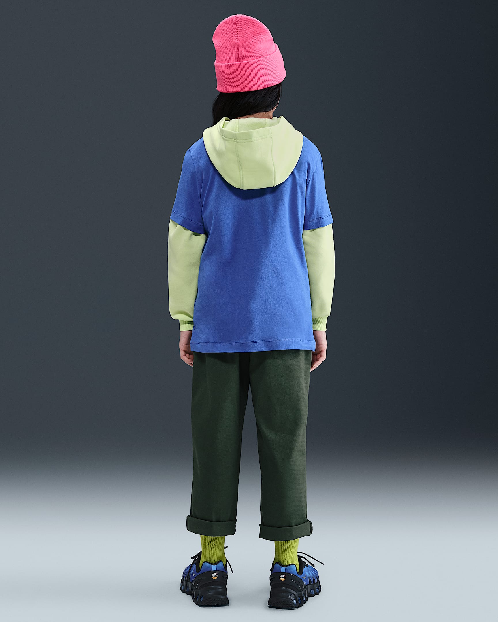 Nike Kid's Futura Evergreen Royal Blue Tee