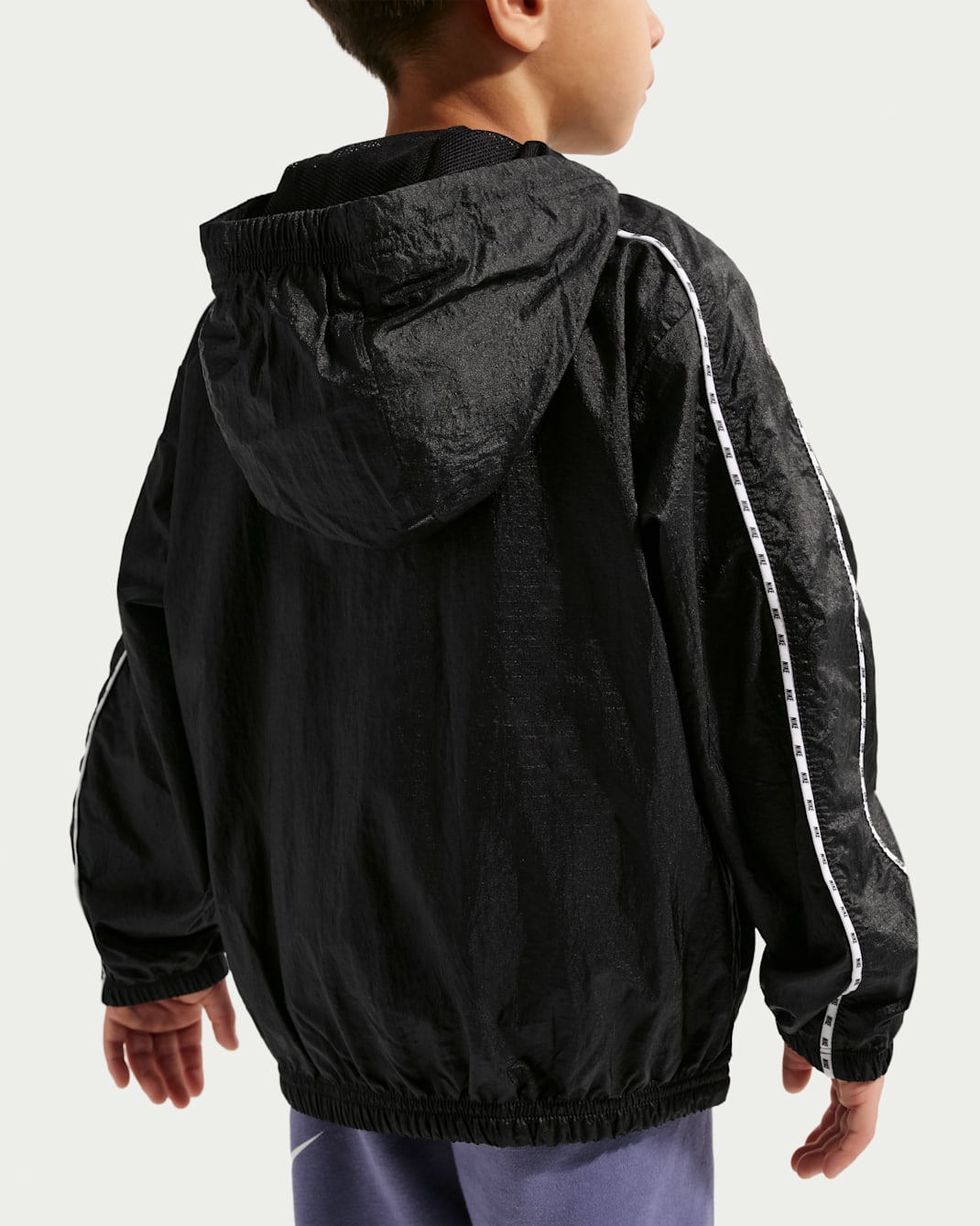 Nike Kid's Lightweight Translucent Ripstop Black Jacket