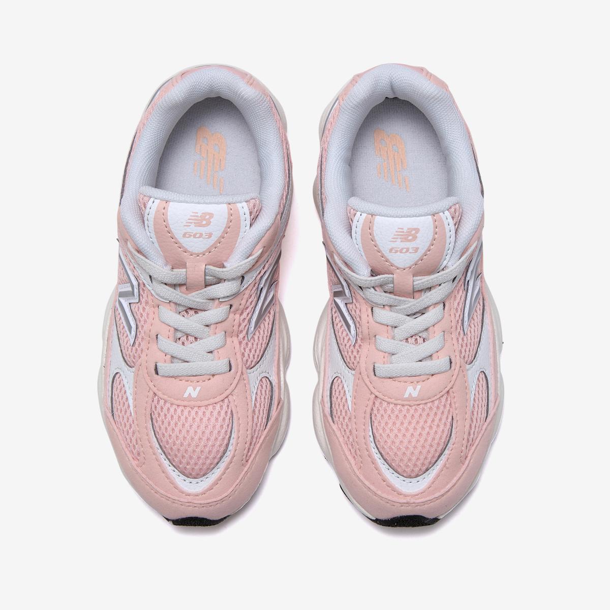 NEW BALANCE KID'S 603 PS CLOUD PINK/WHITE SNEAKER SHOES