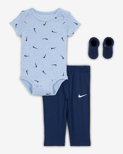 Nike Kid's 3piece Bodysuit Blue Set