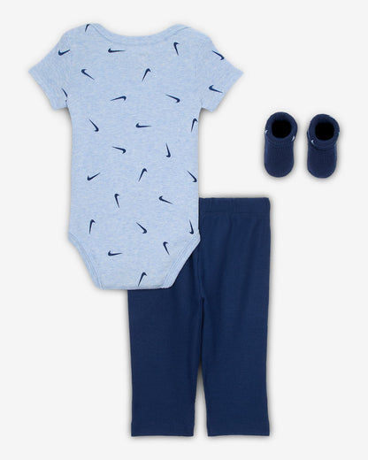 Nike Kid's 3piece Bodysuit Blue Set