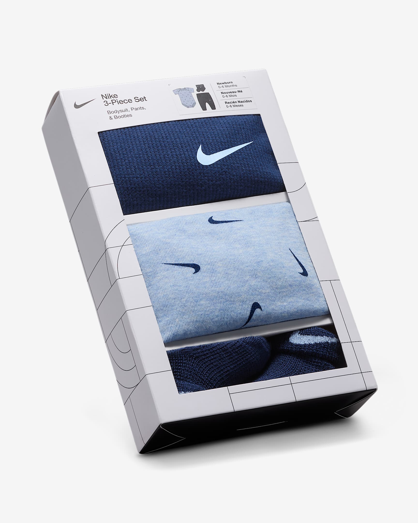 Nike Kid's 3piece Bodysuit Blue Set