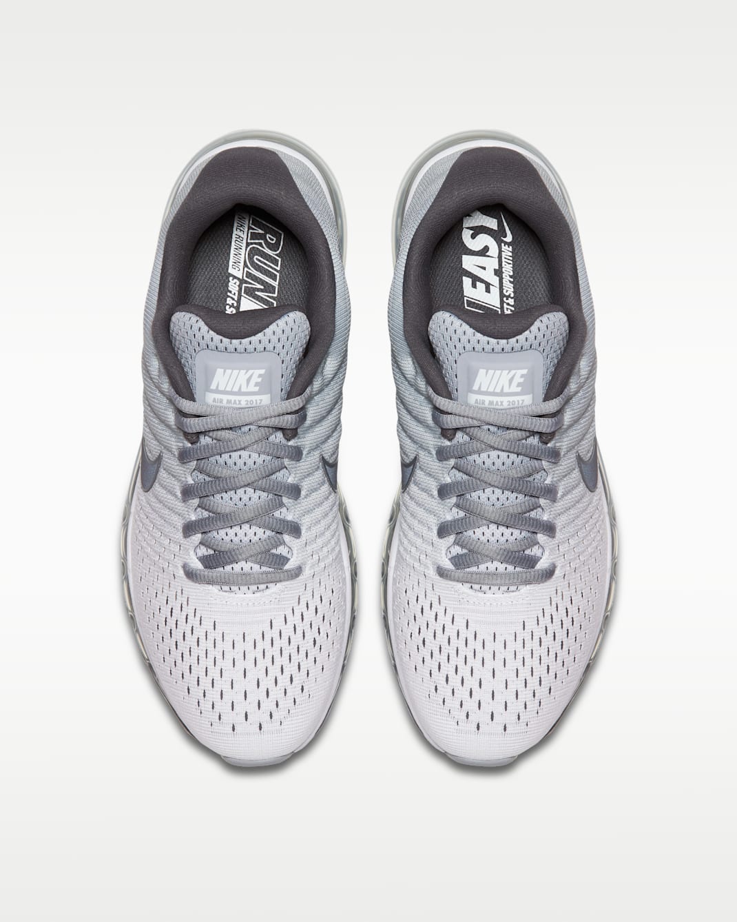 NIKE MEN'S AIR MAX 2017 WHITE/GREY SNEAKER SHOES