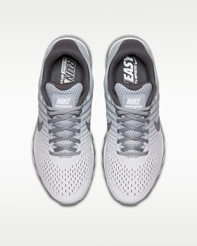 NIKE MEN'S AIR MAX 2017 WHITE/GREY SNEAKER SHOES
