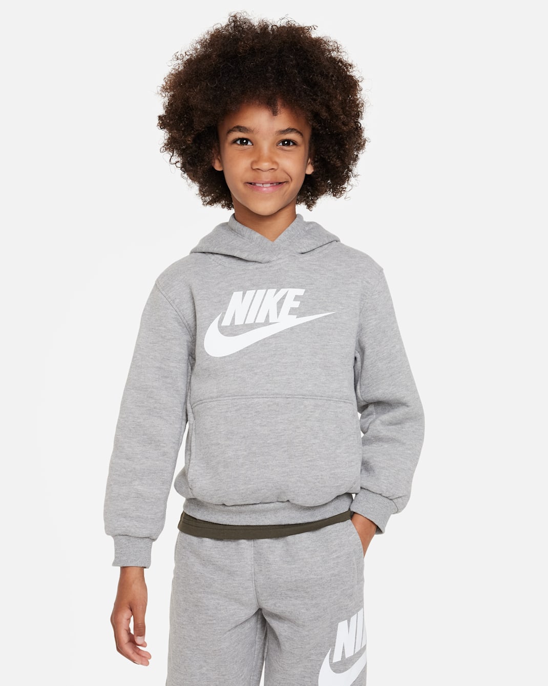 Nike Nsw Kid's Club Fleece Grey Hoodie
