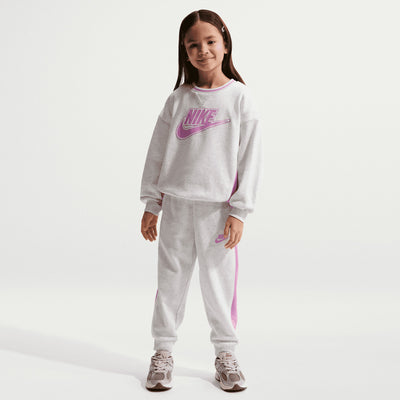 Nike Kid's French Terry Colourblock Crew Birch Tracksuit Set