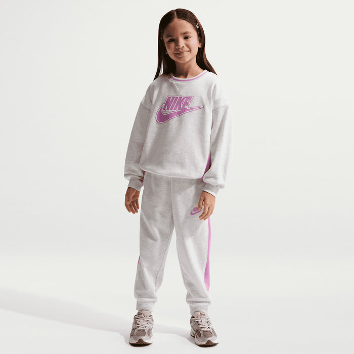 Nike Kid's French Terry Colourblock Crew Birch Tracksuit Set