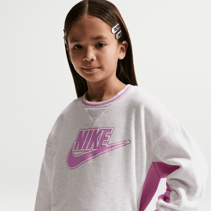 Nike Kid's French Terry Colourblock Crew Birch Tracksuit Set