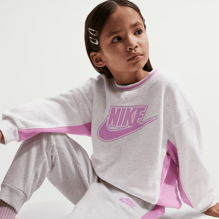 Nike Kid's French Terry Colourblock Crew Birch Tracksuit Set