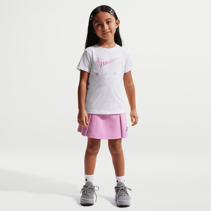 NIKE KID'S ESSENTIALS ICON WHITE/PINK TEE