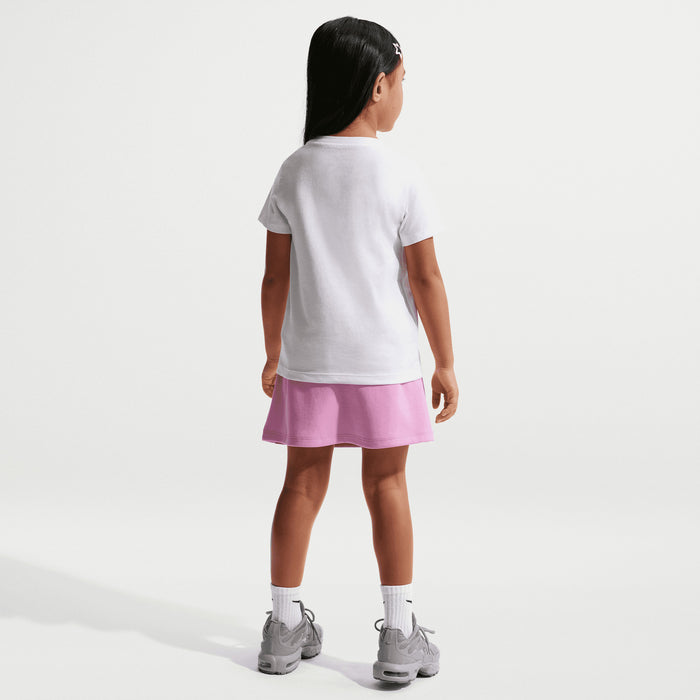 NIKE KID'S ESSENTIALS ICON WHITE/PINK TEE