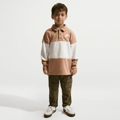 Nike Kid's Club French Terry Ls Rugby Hemp Polo