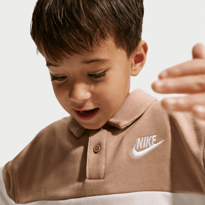 Nike Kid's Club French Terry Ls Rugby Hemp Polo