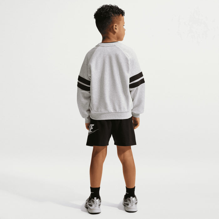 NIKE KID'S IN THE ZONE FRENCH TERRY OVERSIZED CREW BIRCH SWEATSHIRT
