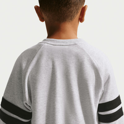 NIKE KID'S IN THE ZONE FRENCH TERRY OVERSIZED CREW BIRCH SWEATSHIRT