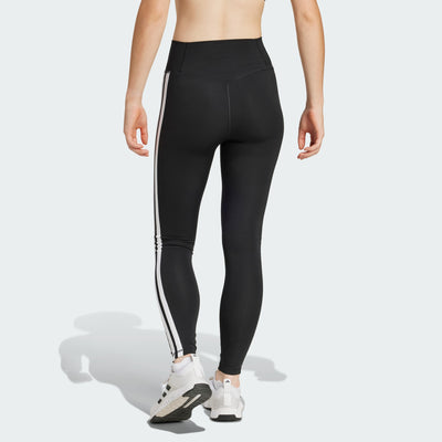 Adidas Women's Optime Essential 3-Stripes 7/8 Black Leggings