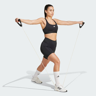 Adidas Women's Optime Essentials Pocket Back Full-Length Black Tight