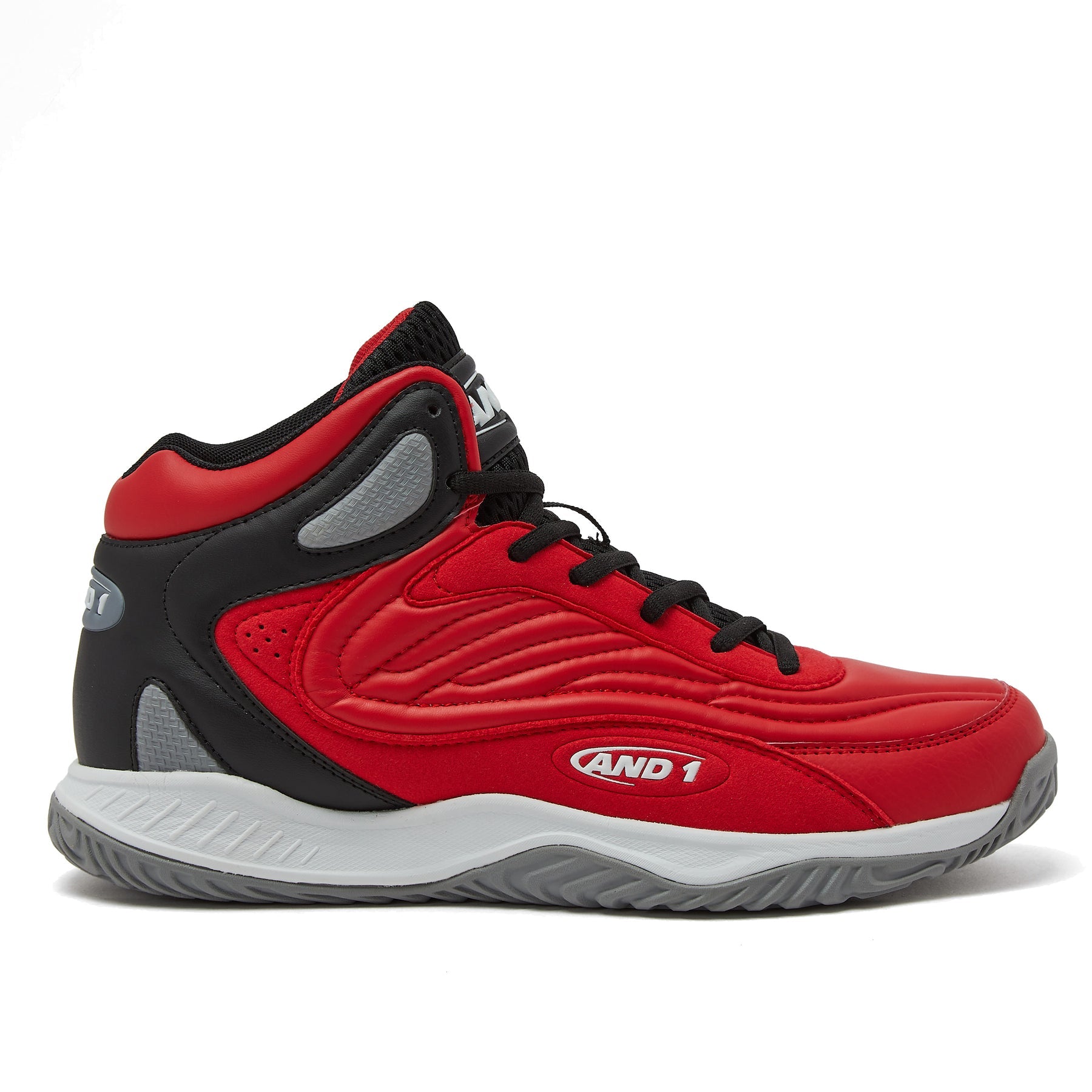 Red and black basketball shoes sales