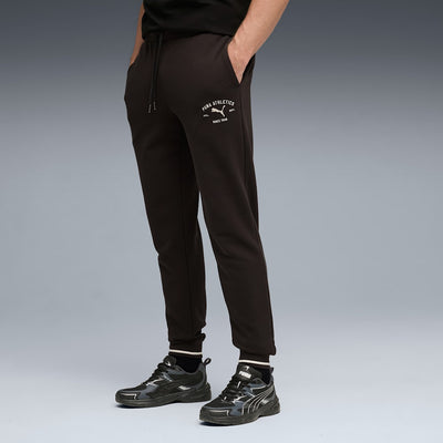 Puma Men's Class Logo Print Black Trackpants