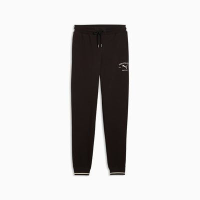 Puma Men's Class Logo Print Black Trackpants