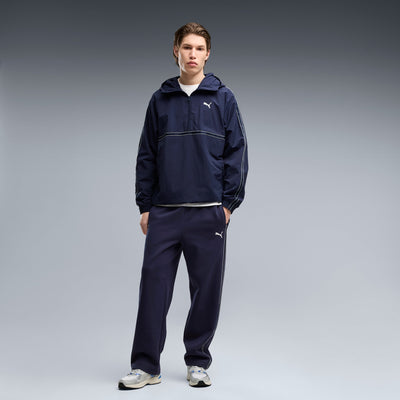 PUMA MEN'S CLASS RELAXED PINNACLE HALF-ZIP NAVY HOODIE