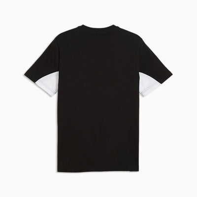 PUMA MEN'S ESSENTIALS BLOCK BLACK/GREY TEE