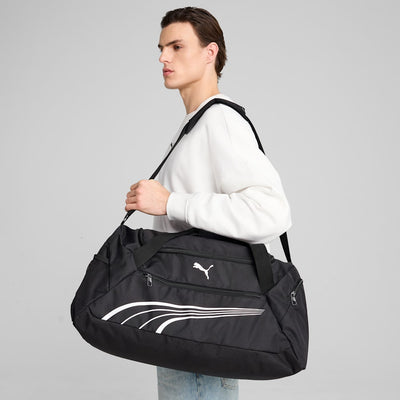 Puma Fundamental Grip Sports Medium Black Duffle Bag