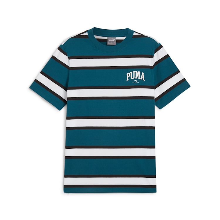 PUMA MEN S SQUAD STRIPE GREEN TEE INSPORT