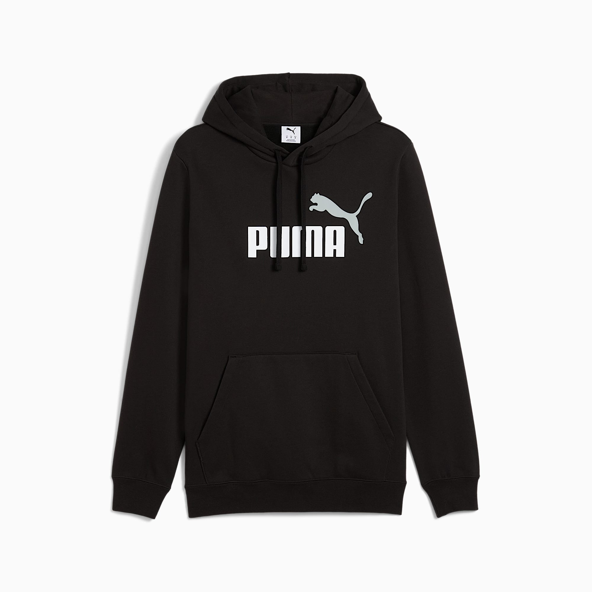 Puma Men's Essentials Big Logo Fleece Black/Grey/White Hoodie
