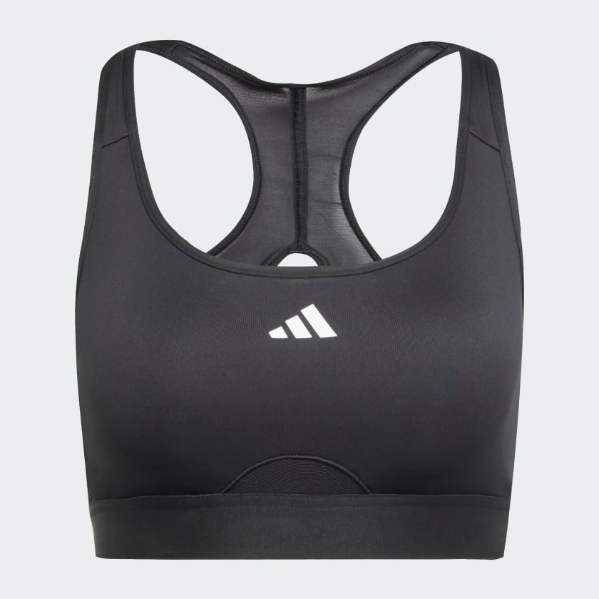 Adidas Women's Powerreact Training Medium-Support Black Bra