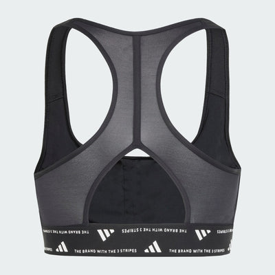 Adidas Women's Powerreact Training Medium-Support Black Bra
