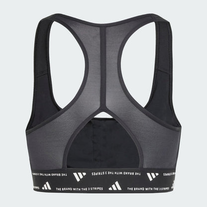 Adidas Women's Powerreact Training Medium-Support Black Bra