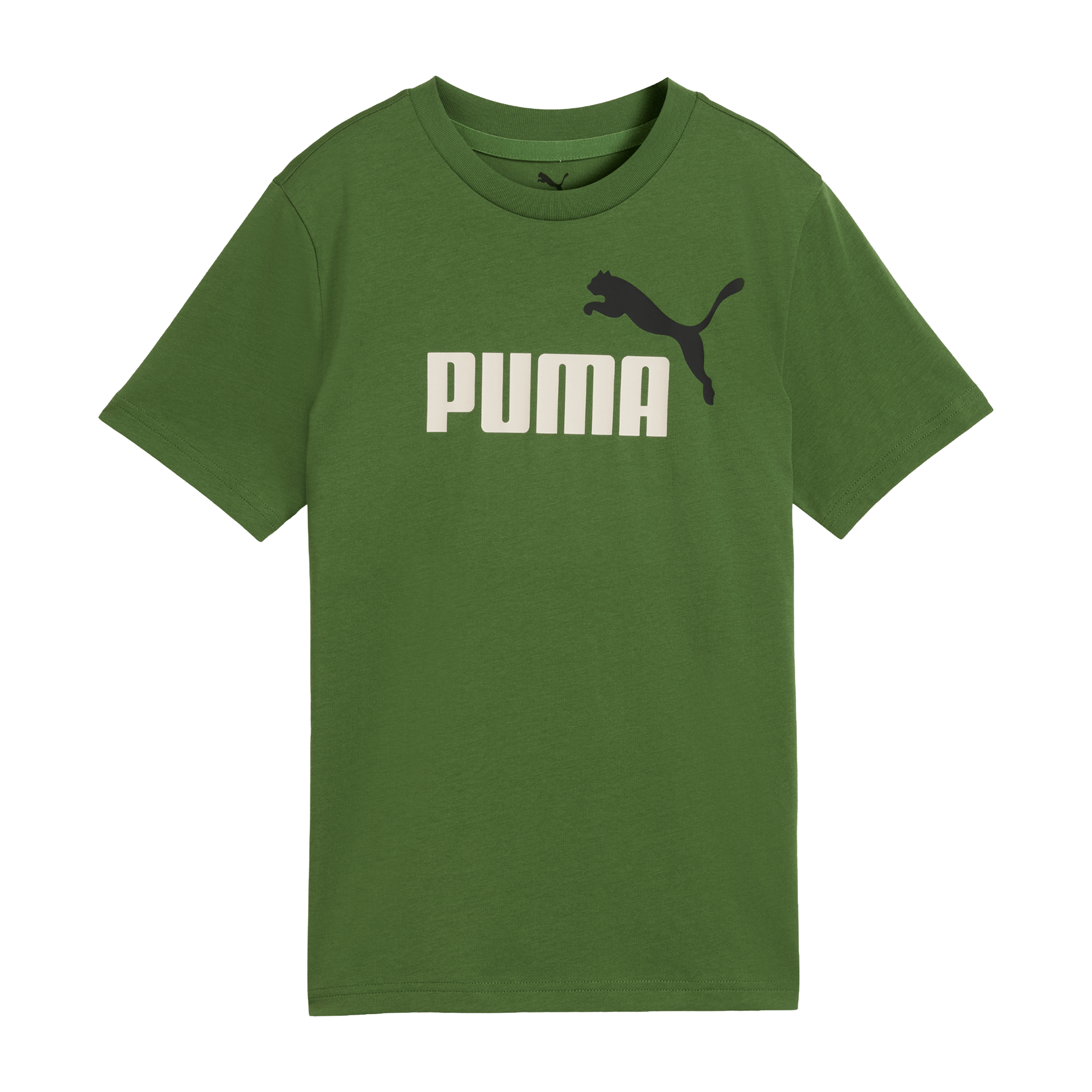 PUMA KID'S ESSENTIALS 2 COLOUR NO. 1 LOGO GREEN TEE