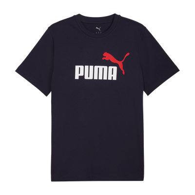 Puma Men's Essentials 2 Colour Logo Navy/Red Tee